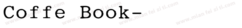 Coffe Book字体转换